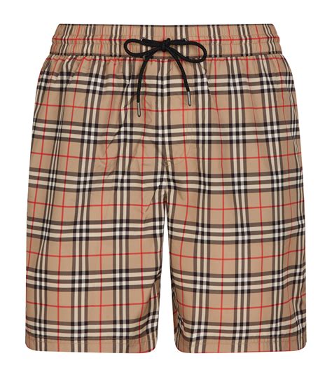 men burberry swim trunks|Burberry check drawcord swim shorts.